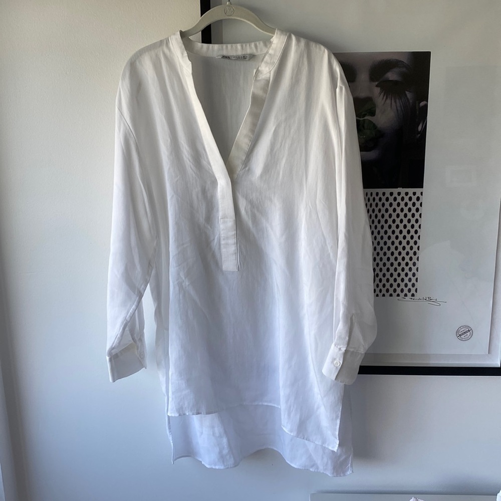 White tunic. Zara. Size XL. Worn only one time